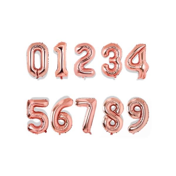 Rose Gold Number Balloon