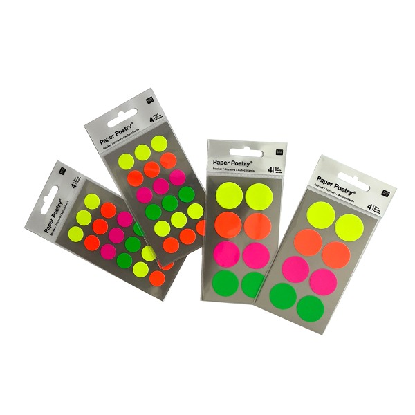 Neon Dot Sticker Set