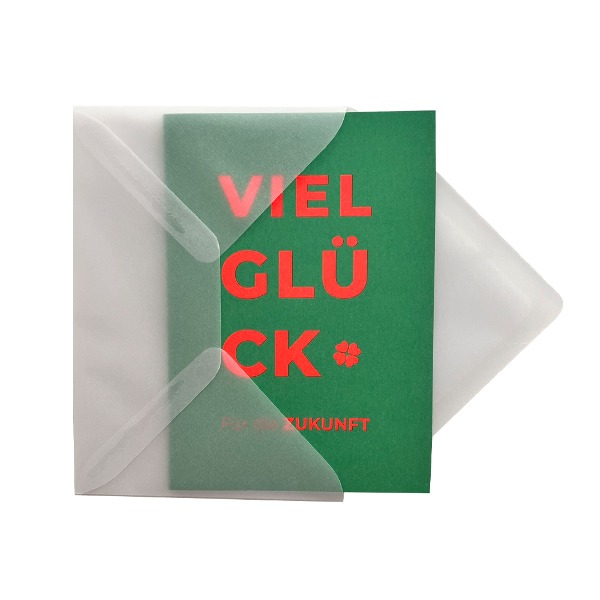 Neon Viel Glück / Good Luck Card